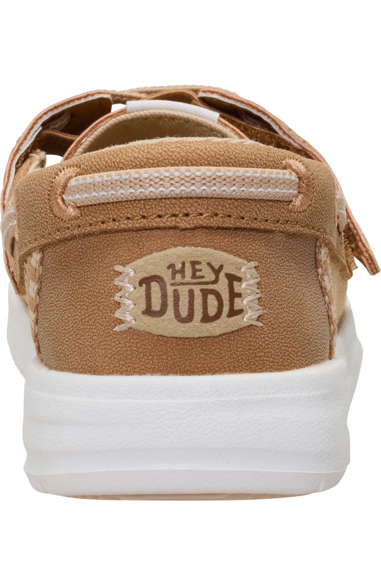 Hey Dude Kids' Wells Classic Boat Shoe, Alternate, color, Cognac