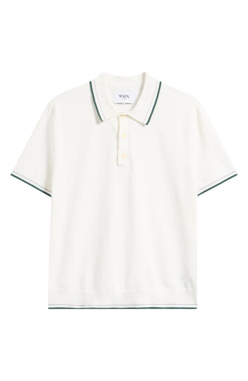 Wax London Turin Tipped Cotton Polo In White
