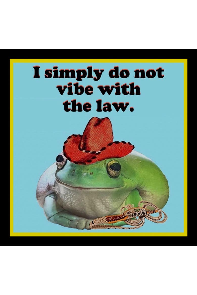 Men's Lost Gods Hat Frog No Law Vibe  Graphic T-Shirt, Alternate, color, Black