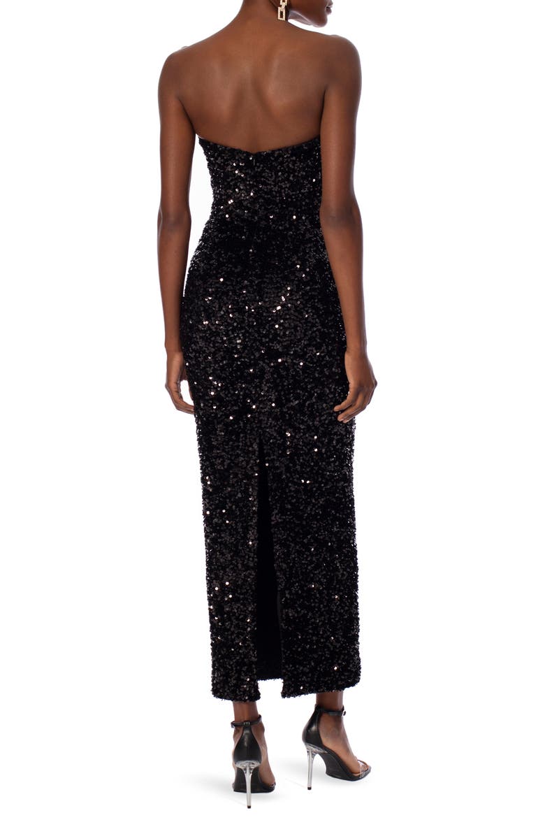 HELSI Leslie Sequin Strapless Gown, Alternate, color, Black