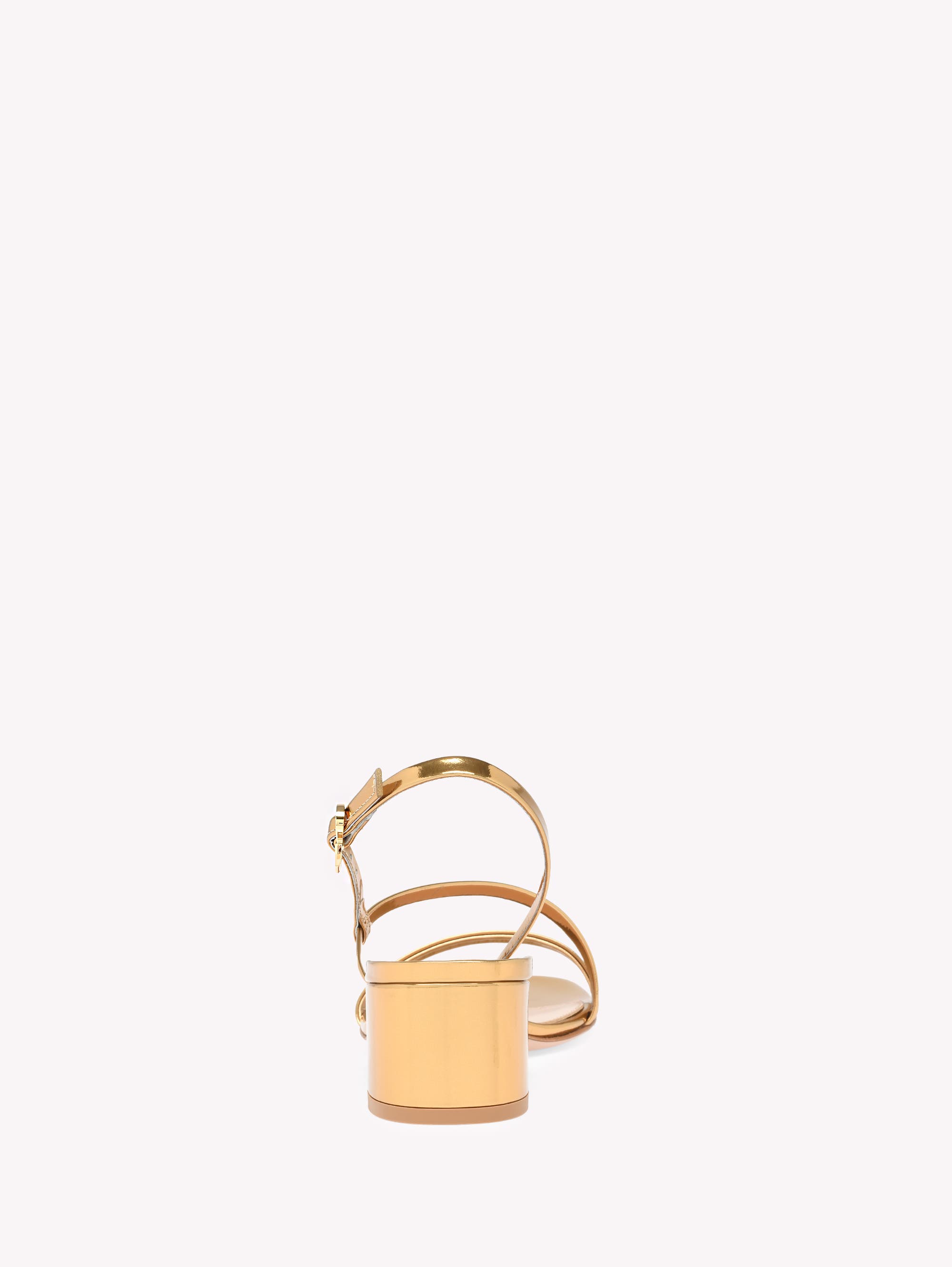 Gianvito Rossi Betsey Sandal, Alternate, color, Metallic Gold Calf