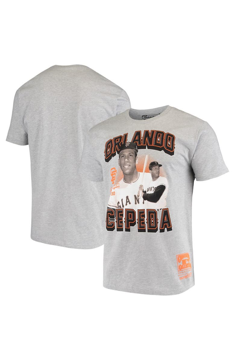Mitchell & Ness Men's Mitchell & Ness Orlando Cepeda Gray San Francisco Giants Name & Number T-Shirt, Main, color, Gray