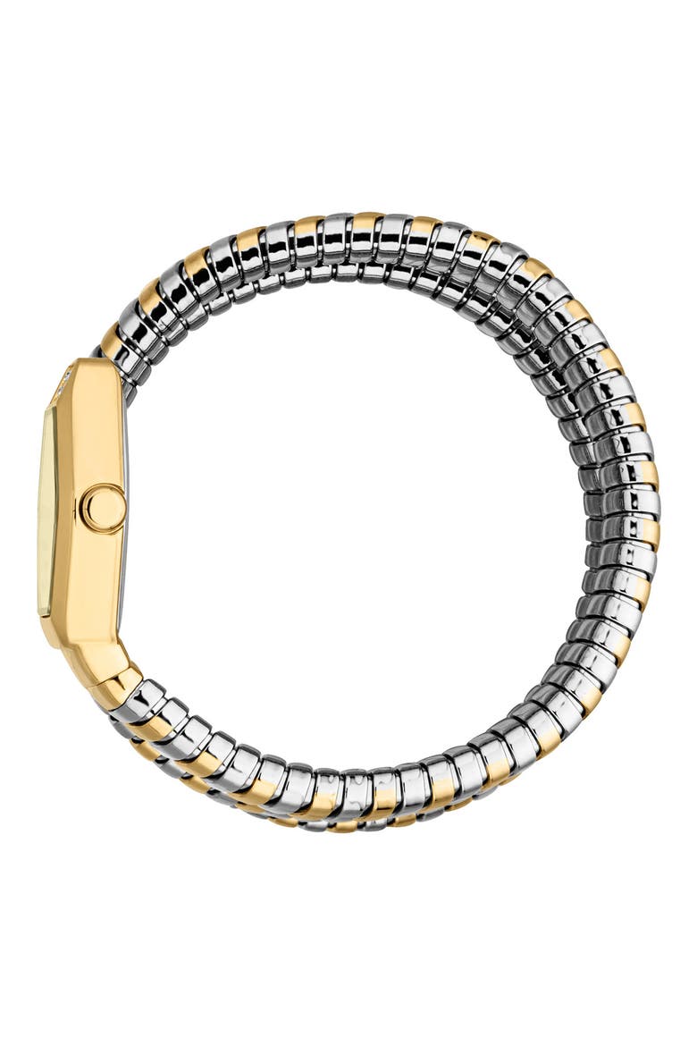 Romina Snake Wraparound Bracelet Watch, 22.5mm x 28.5mm, Alternate, color, SILVER/ GOLD