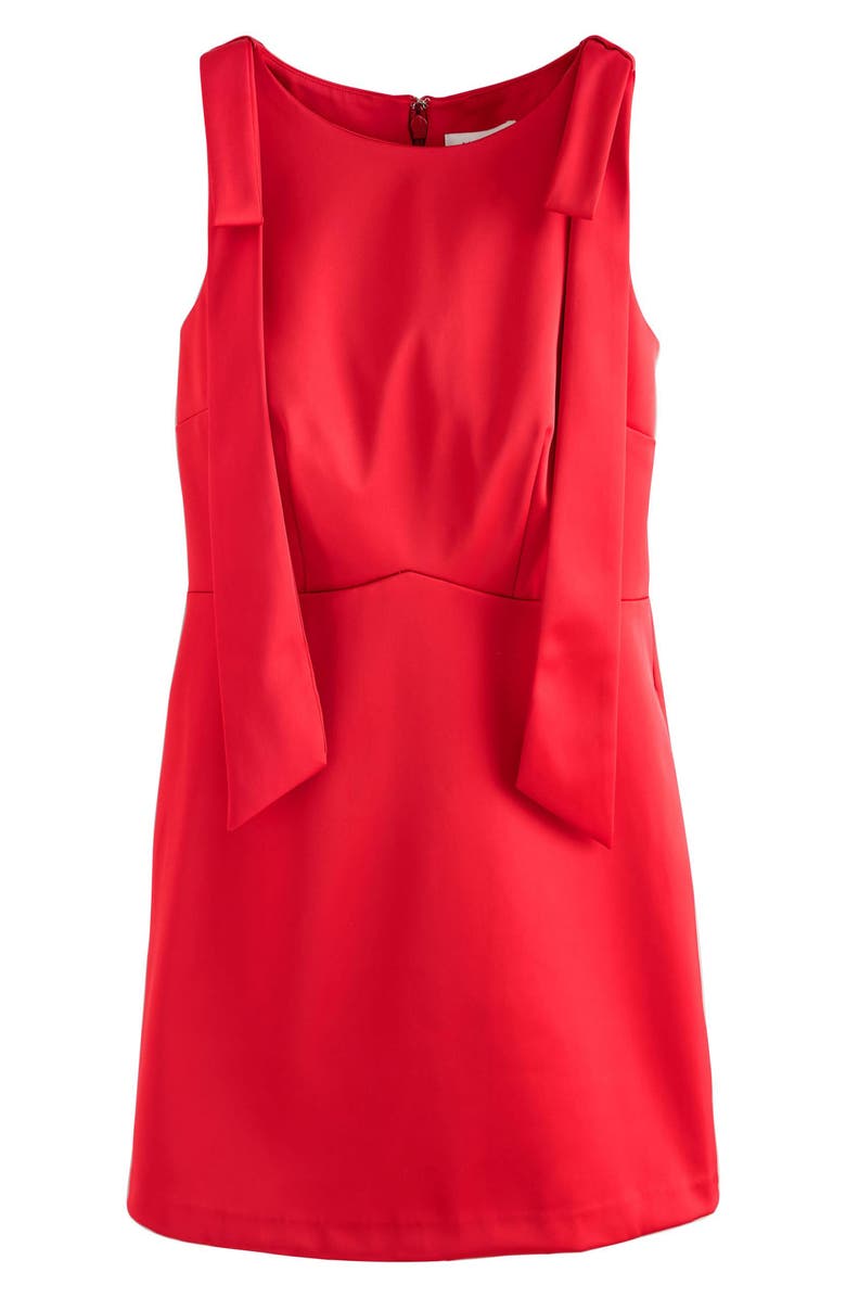 NEXT Satin Tie Detail Minidress, Main, color, Red