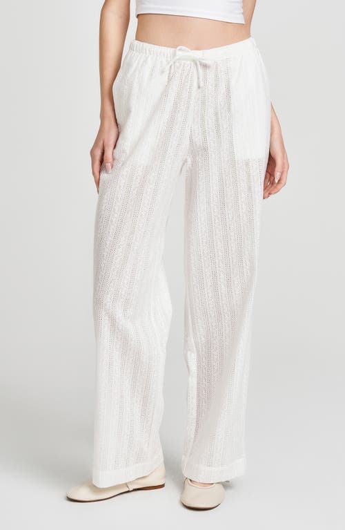 WAYF WAYF EVE COTTON EYELET DRAWSTRING PANTS 