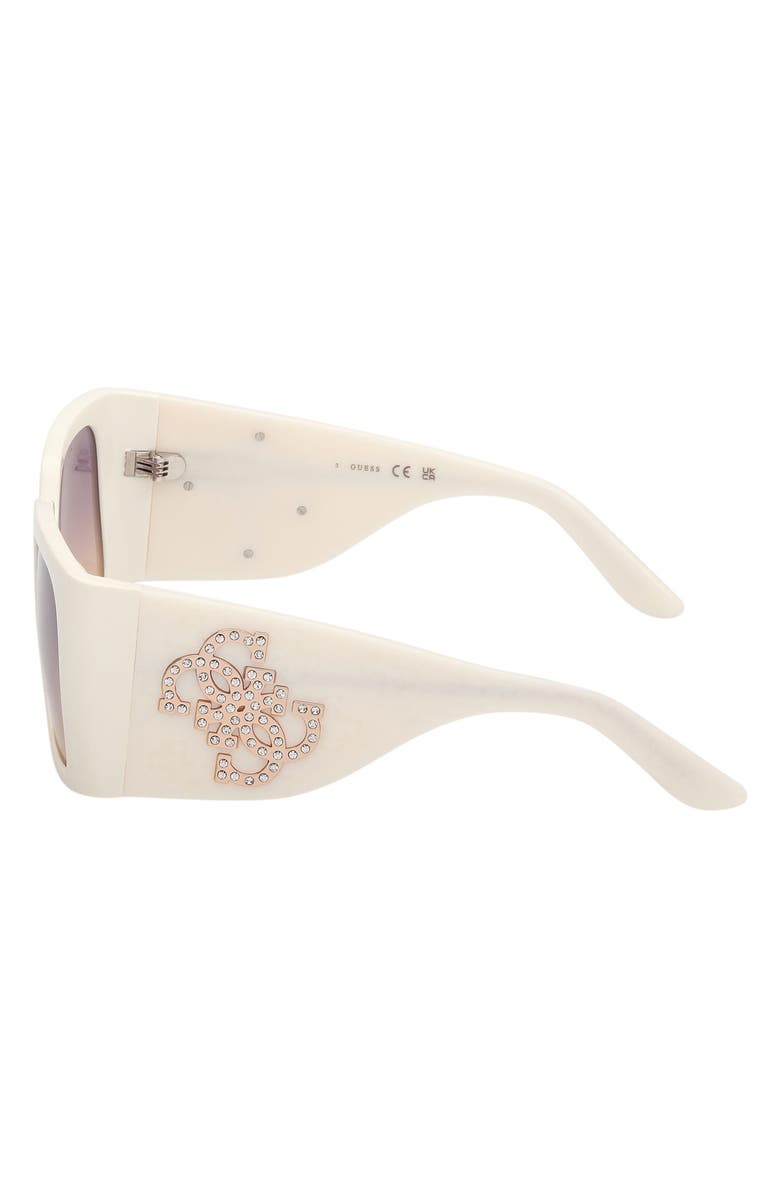 GUESS Square Sunglasses, Alternate, color, White / Gradient