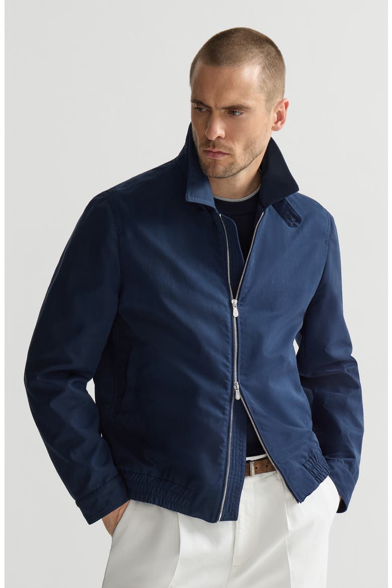 Microfiber outerwear jacket, Alternate, color, Blue