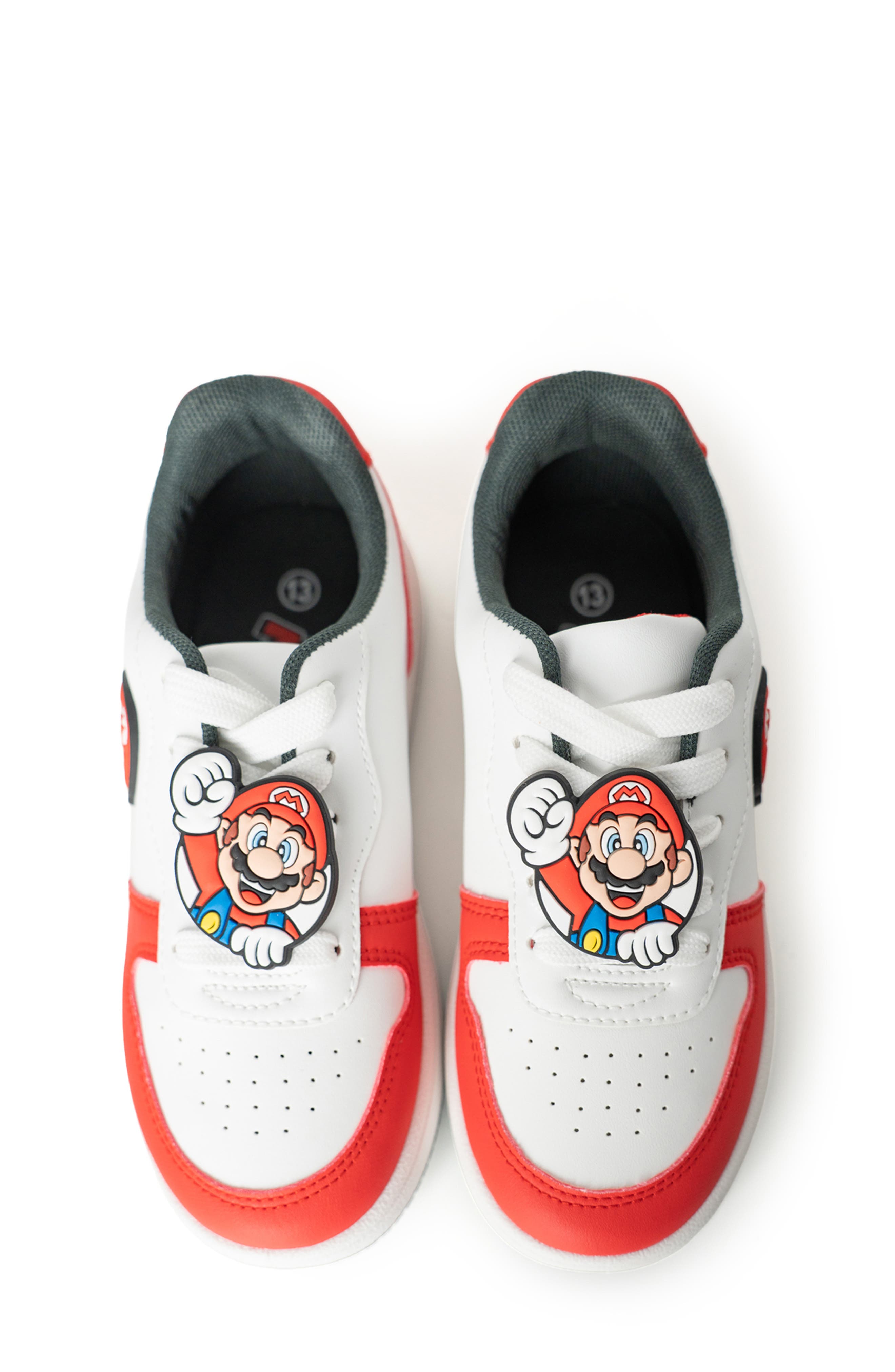 Kids' Super Mario Sneaker, Alternate, color, WHITE/ RED