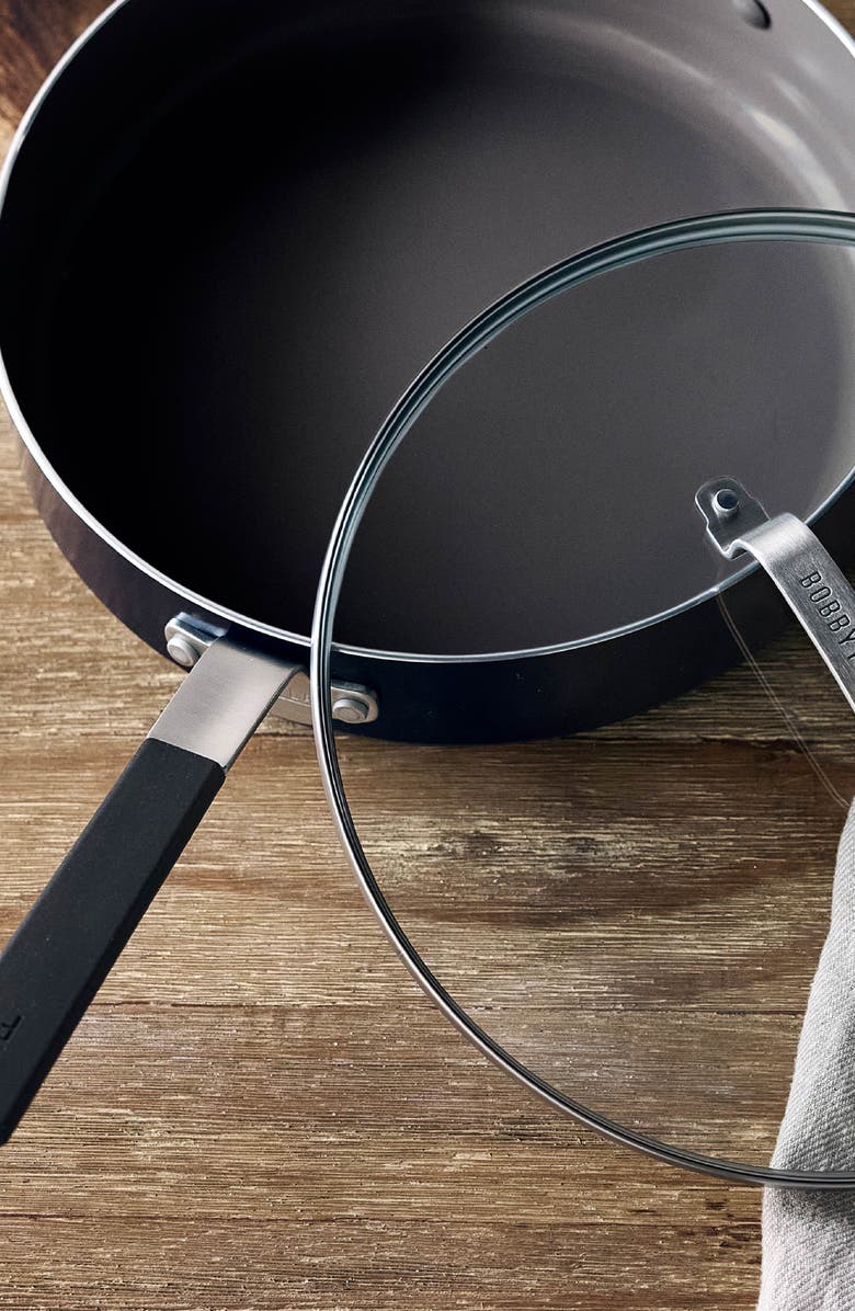GreenPan x Bobby Flay Professional Ceramic Nonstick 4.5-Quart Sauté Pan with Lid, Alternate, color, Black