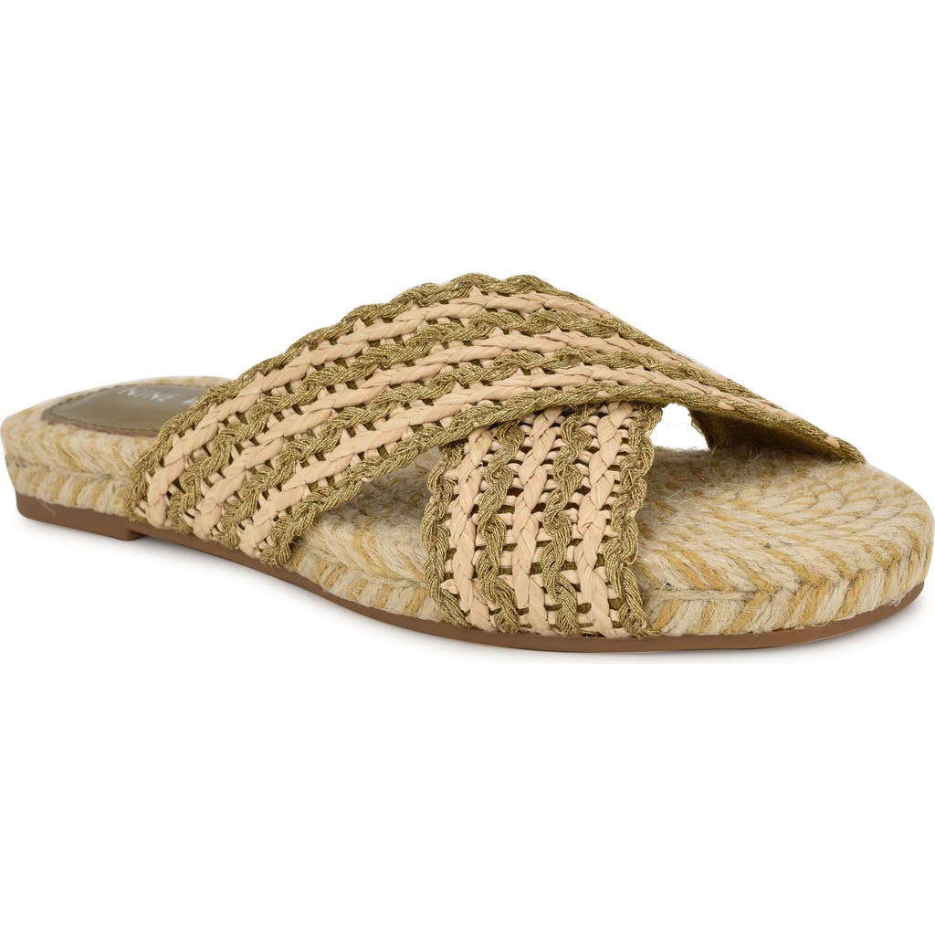 Nine West Animay Slide Sandal In Bronze