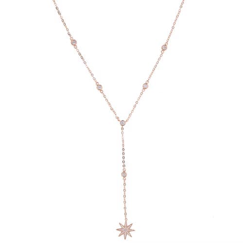 Mazin Jewels Starburst Lariat Necklace