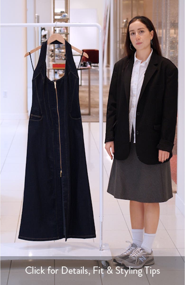 Martel Denim Halter Dress, sales video thumbnail