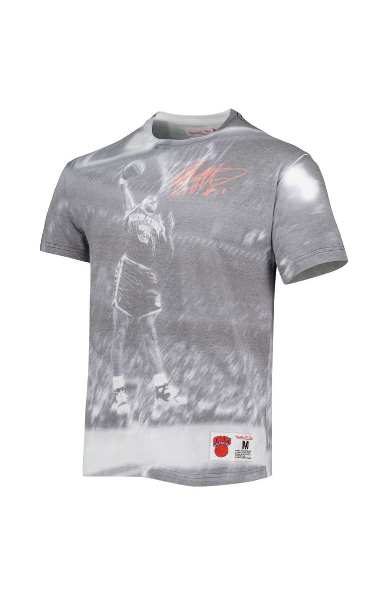 Mitchell & Ness Men's Mitchell & Ness John Starks Heather Gray New York Knicks Above The Rim T-Shirt, Alternate, color, 