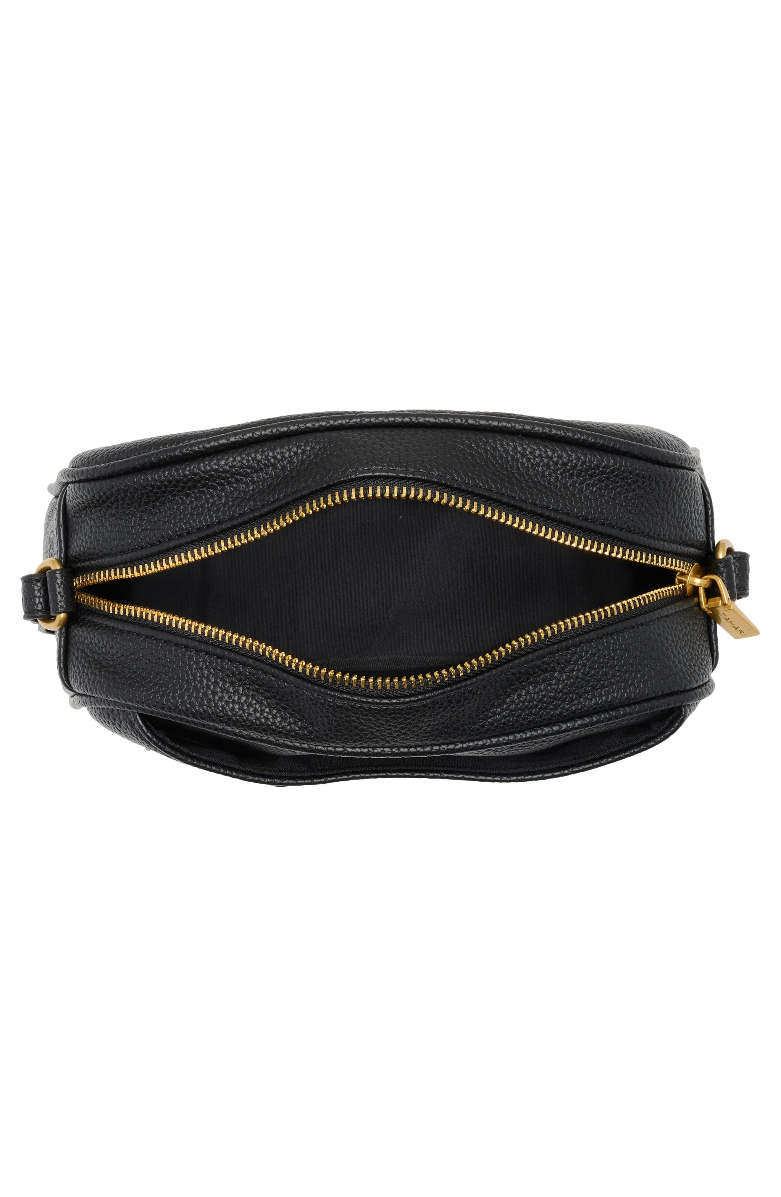 Tahari Trapezoid Camera Crossbody Bag, Alternate, color, Black