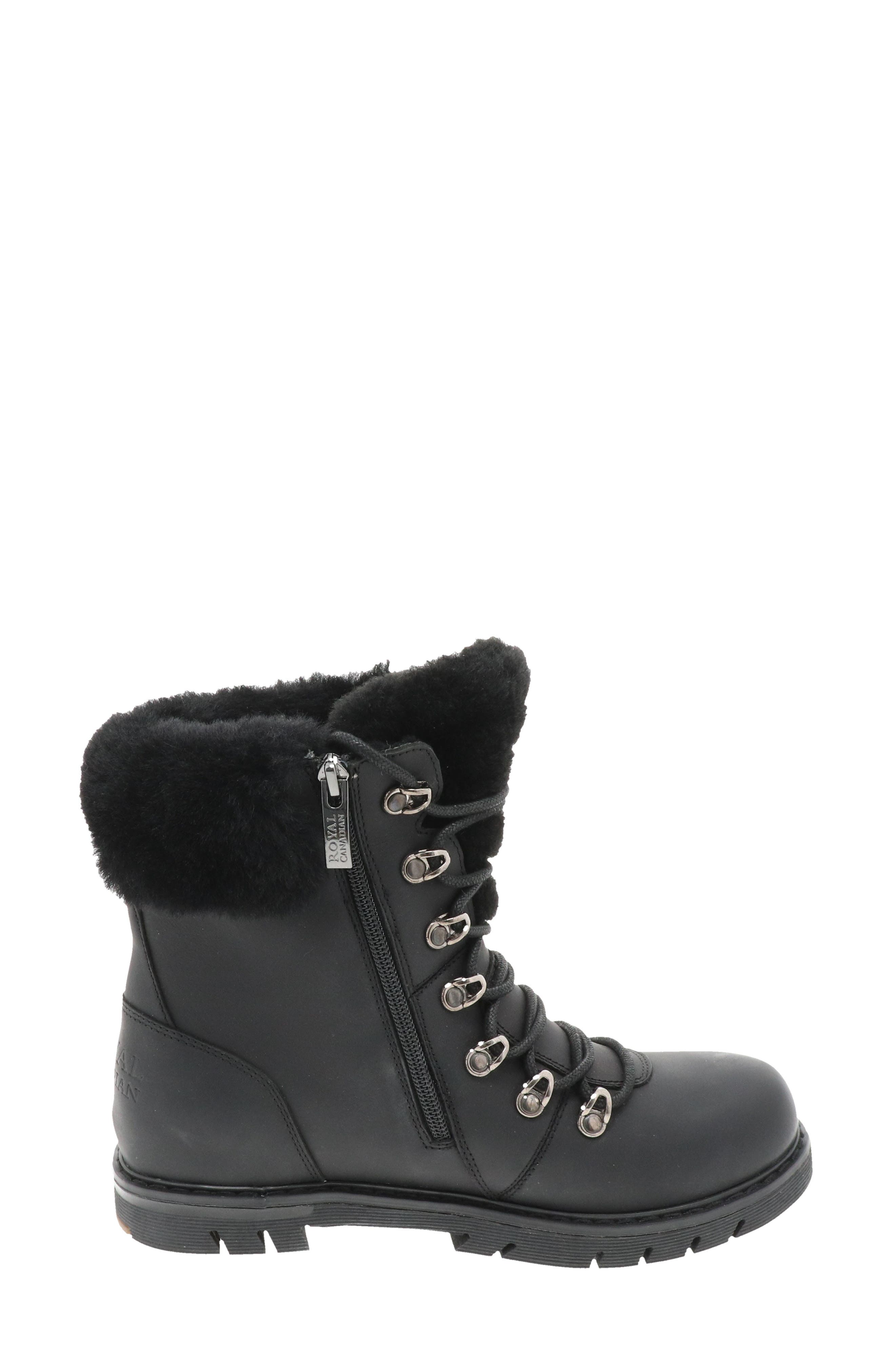 Royal Canadian Stratford Genuine Shearling Cuff Waterproof Boot, Alternate, color, 