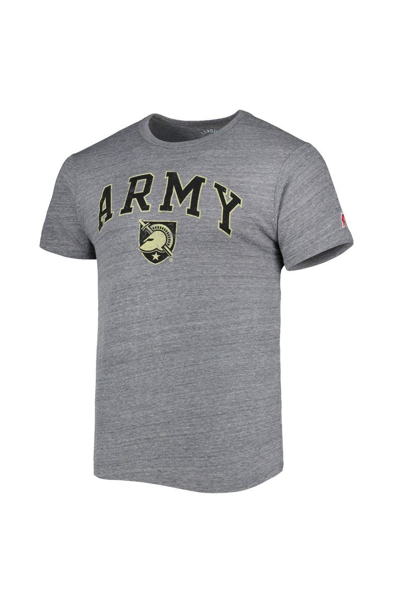 LEAGUE COLLEGIATE WEAR Men's League Collegiate Wear Heather Gray Army Black Knights 1965 Arch Victory Falls Tri-Blend T-Shirt, Alternate, color,
