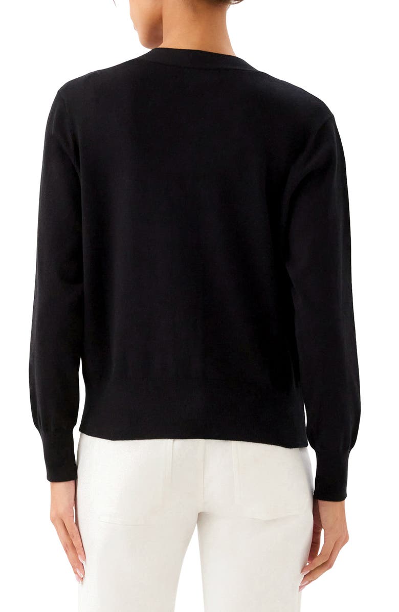 Karen Kane V-Neck Cardigan, Alternate, color, Black