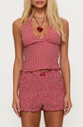 Princess Polly Whimsy Gingham Halter Top