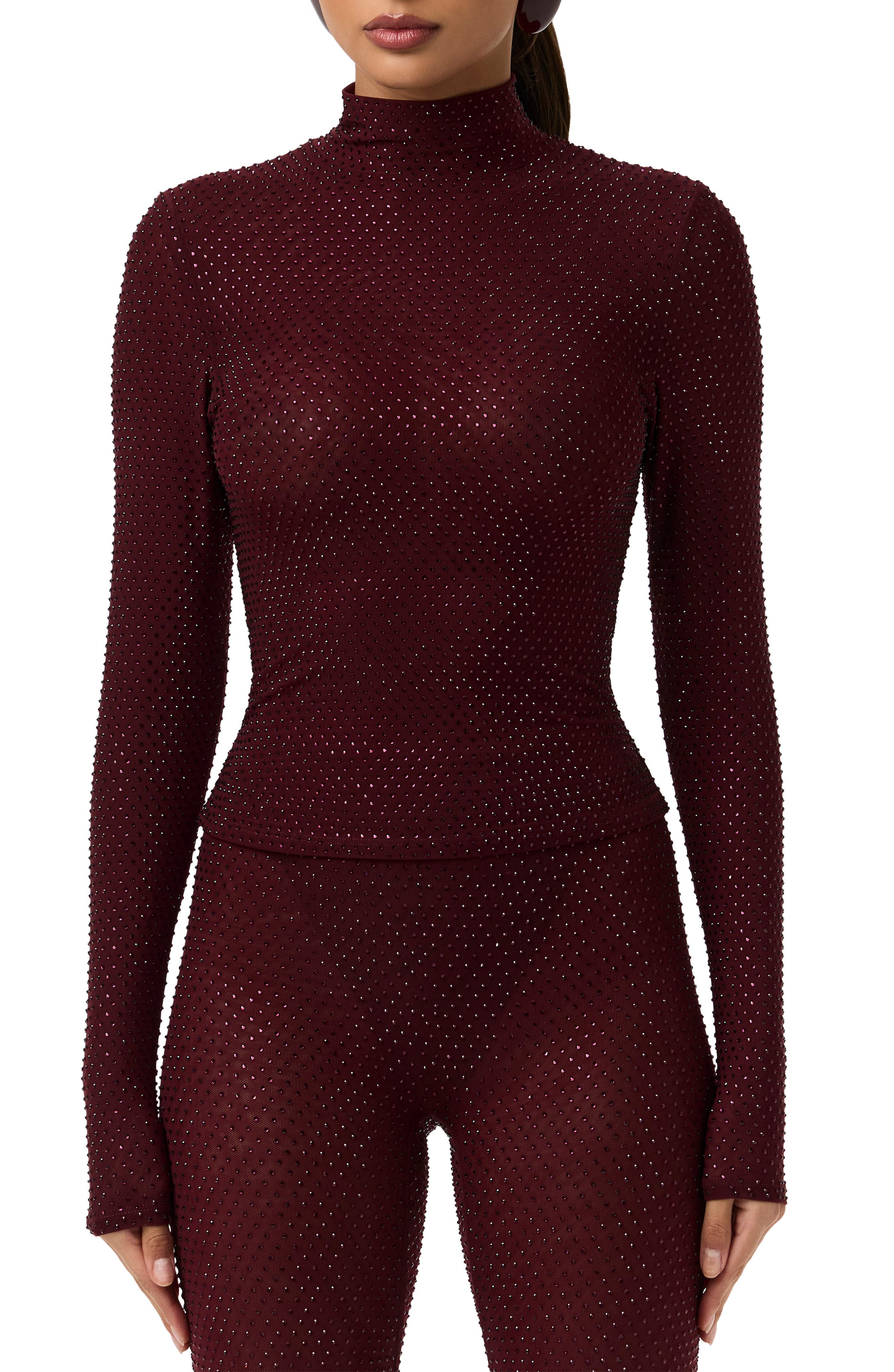 Rhinestone Long Sleeve Top - image 3