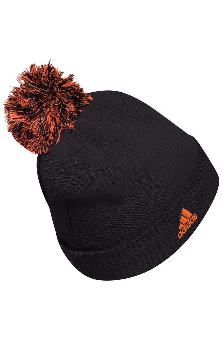 adidas Men's adidas Black Philadelphia Flyers COLD.RDY Cuffed Knit Hat with Pom, Alternate, color, 