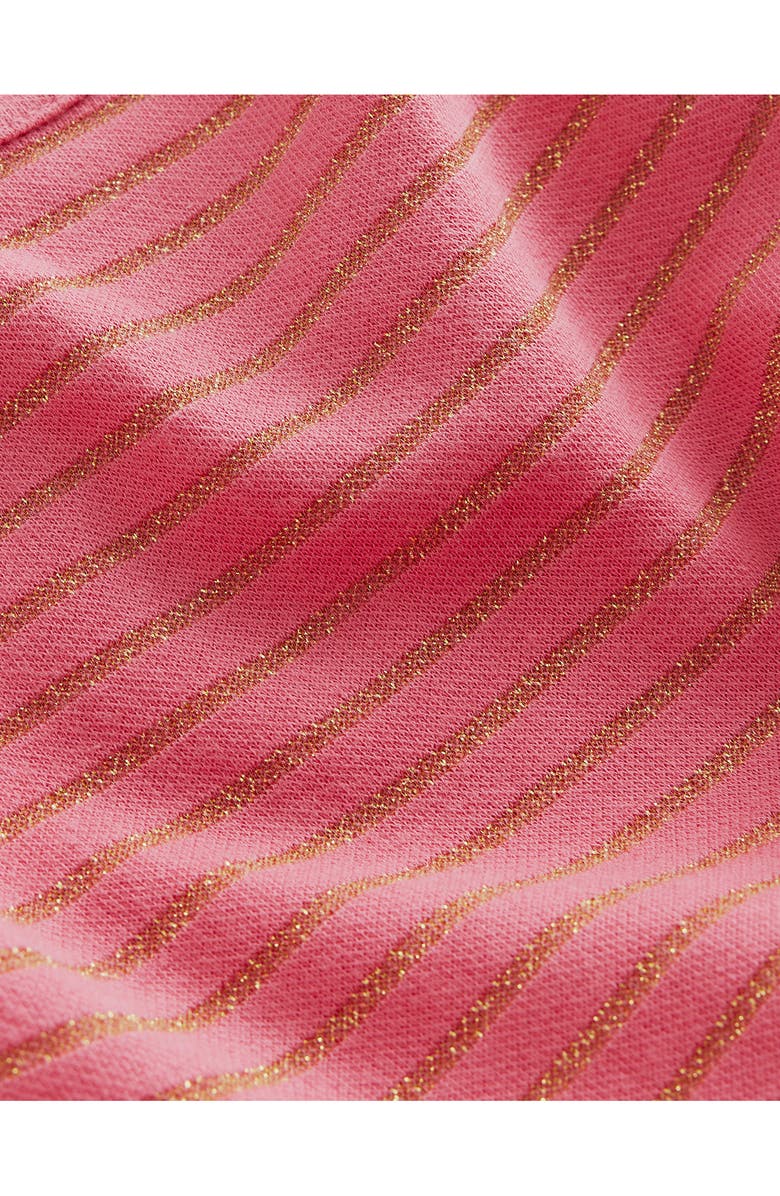 Mini Boden Kids' Metallic Stripe Petal Skirt Party Dress, Alternate, color, 