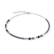 COEUR DE LION Necklace Precious Fusion Offset grey-silver