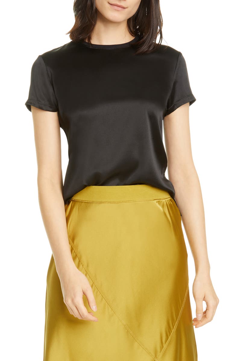 ATM Anthony Thomas Melillo Stretch Silk T-Shirt, Main, color, 
