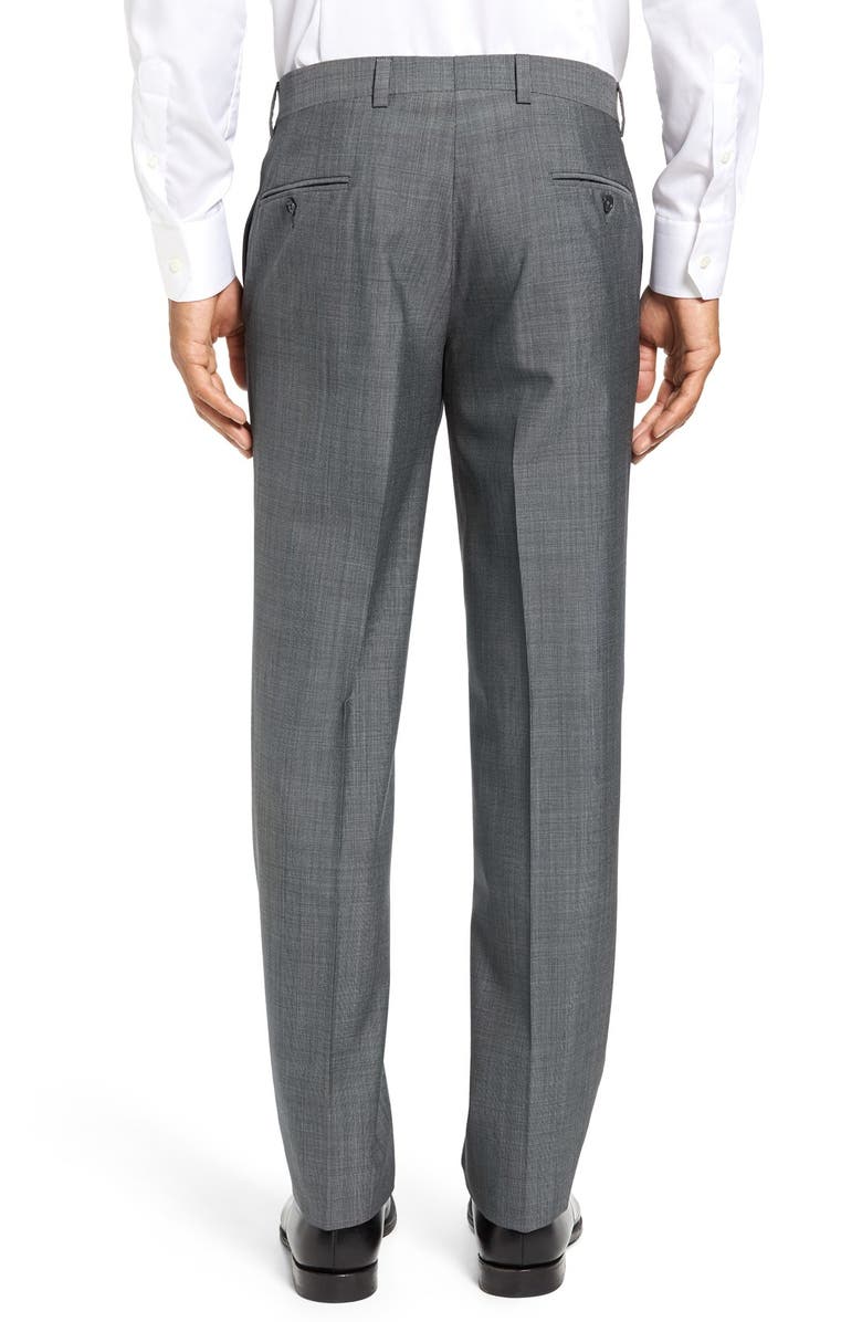 Ted Baker London Jefferson Flat Front Solid Wool Trousers, Alternate, color,