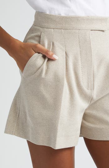 Max Mara Jessica Tailored Cotton Tweed Shorts | Nordstrom