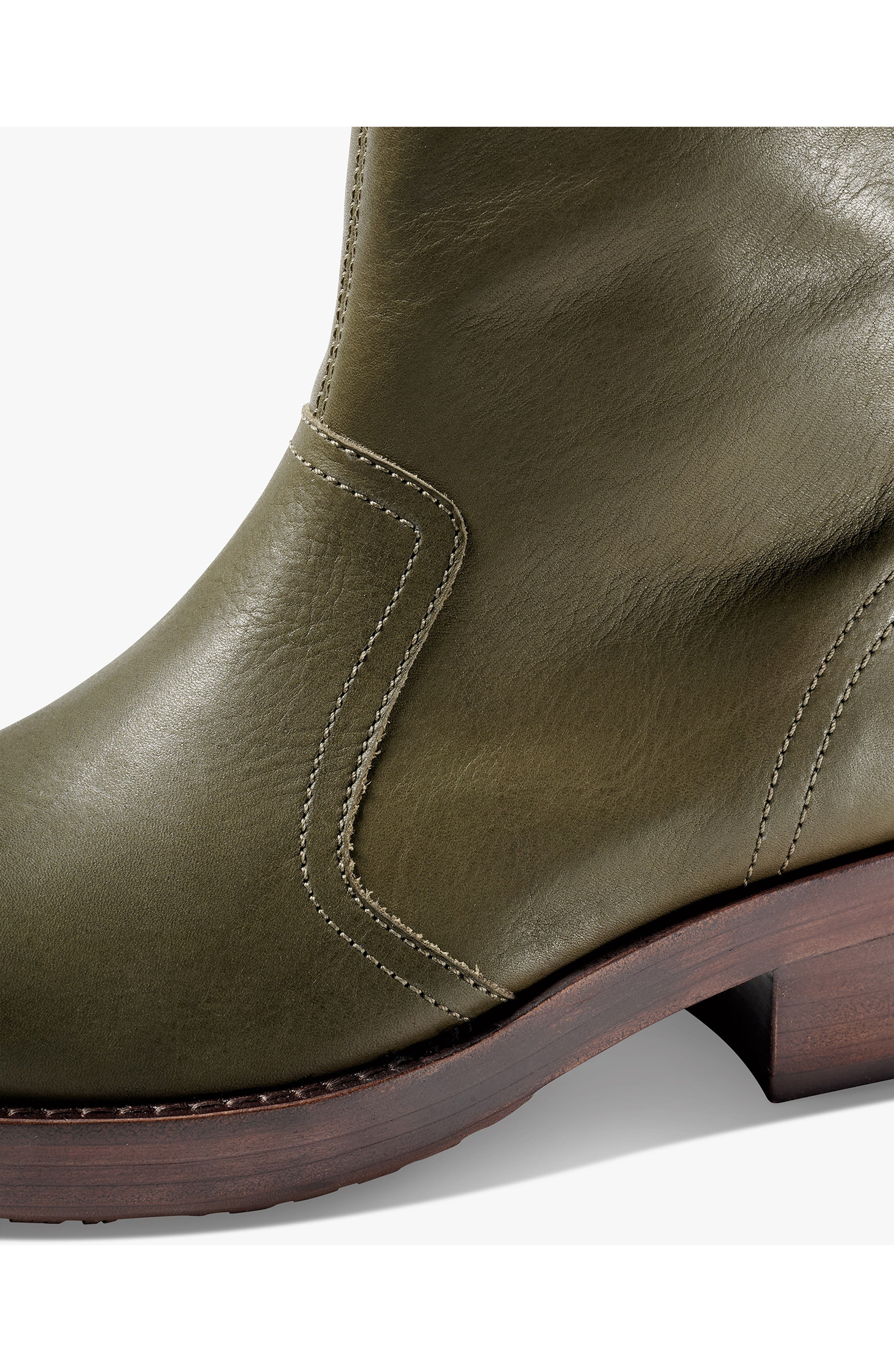 x Leanne Ford Rider Bootie, Alternate, color, OLIVE