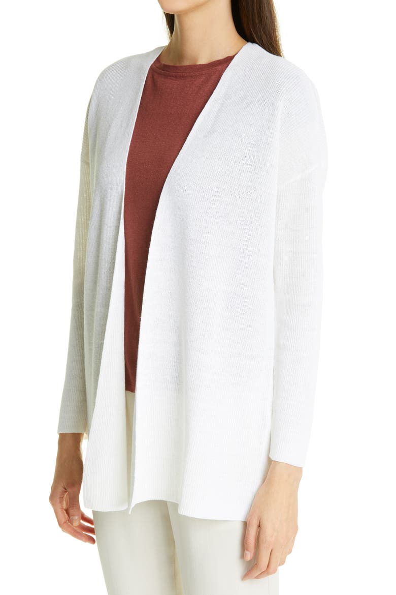 Boxy Open Front Cardigan, Alternate, color, WHITE