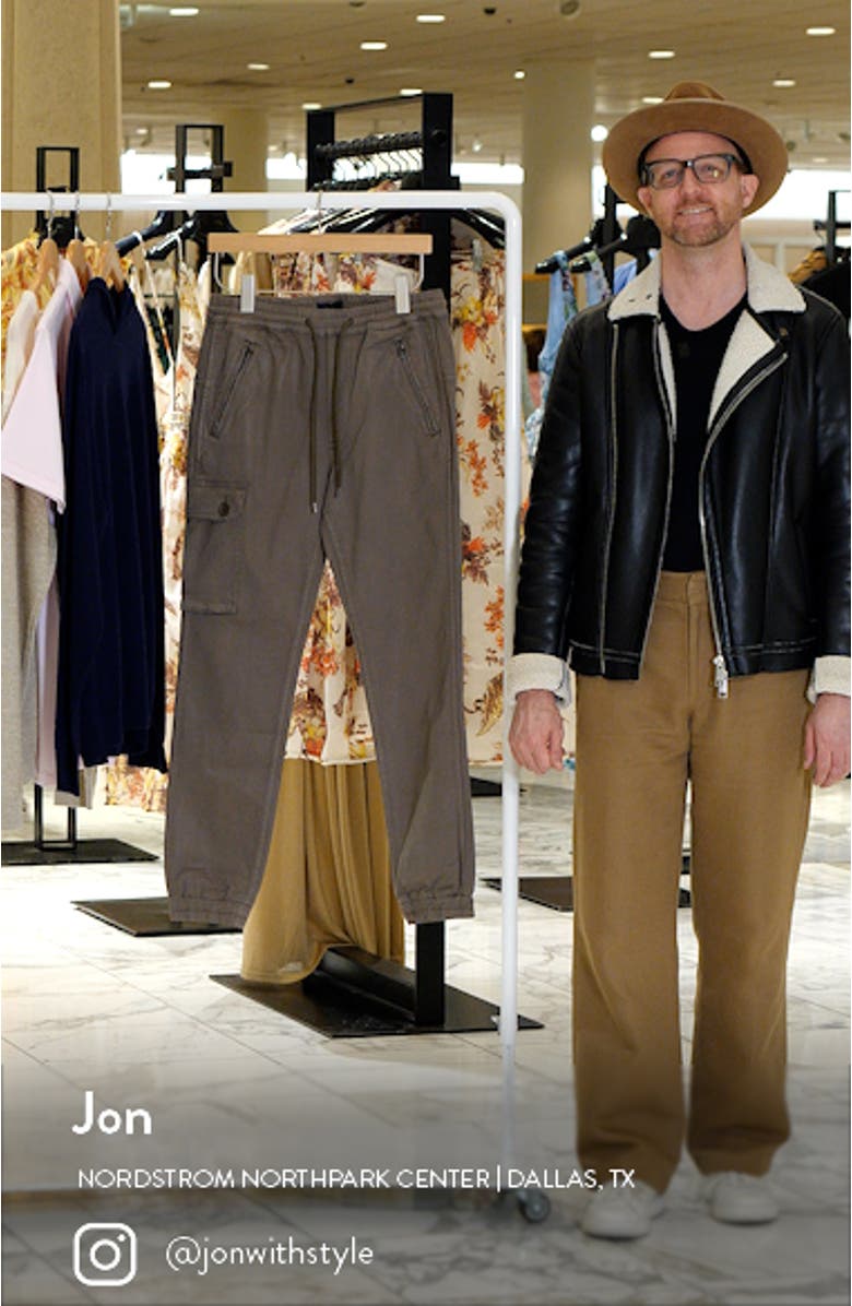 Coated Sateen Cargo Joggers, sales video thumbnail