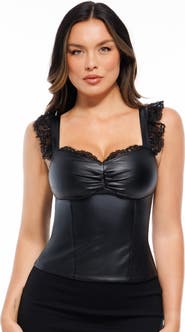 Popilush Lace Trim Sculpting Camisole Top