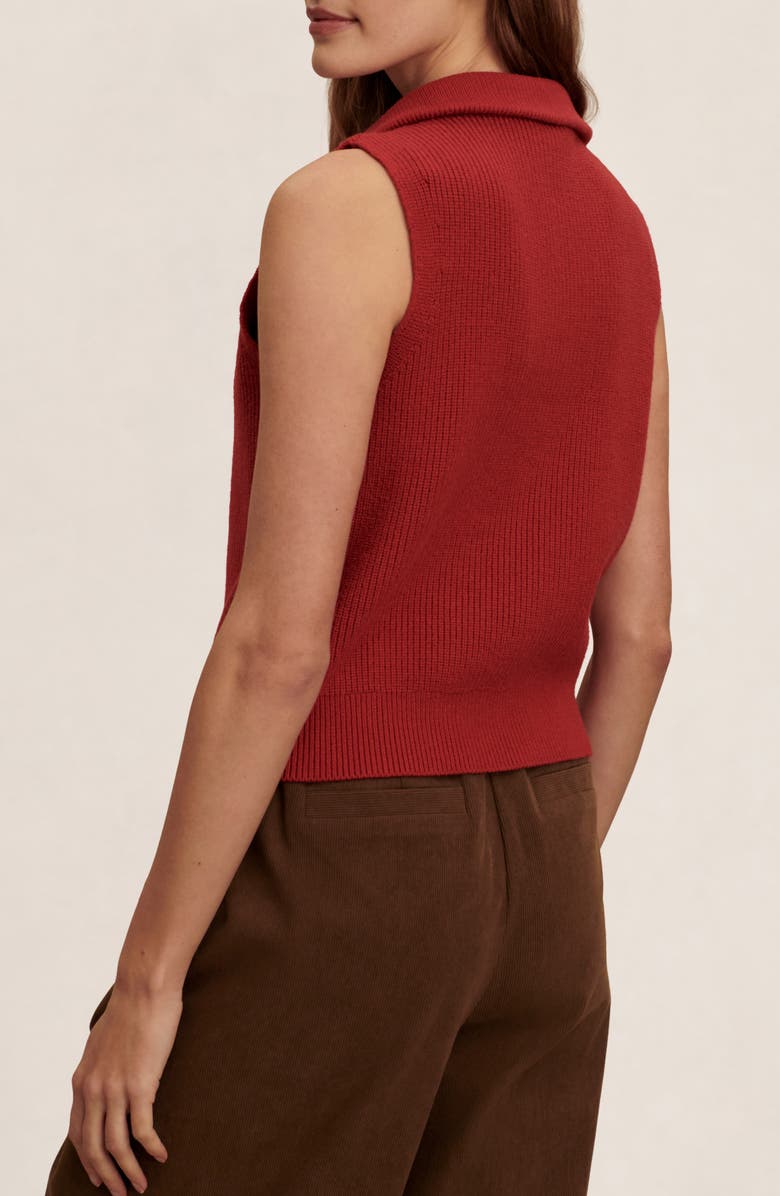 Varley Amina Half-Zip Sleeveless Sweater, Alternate, color, Lava Falls