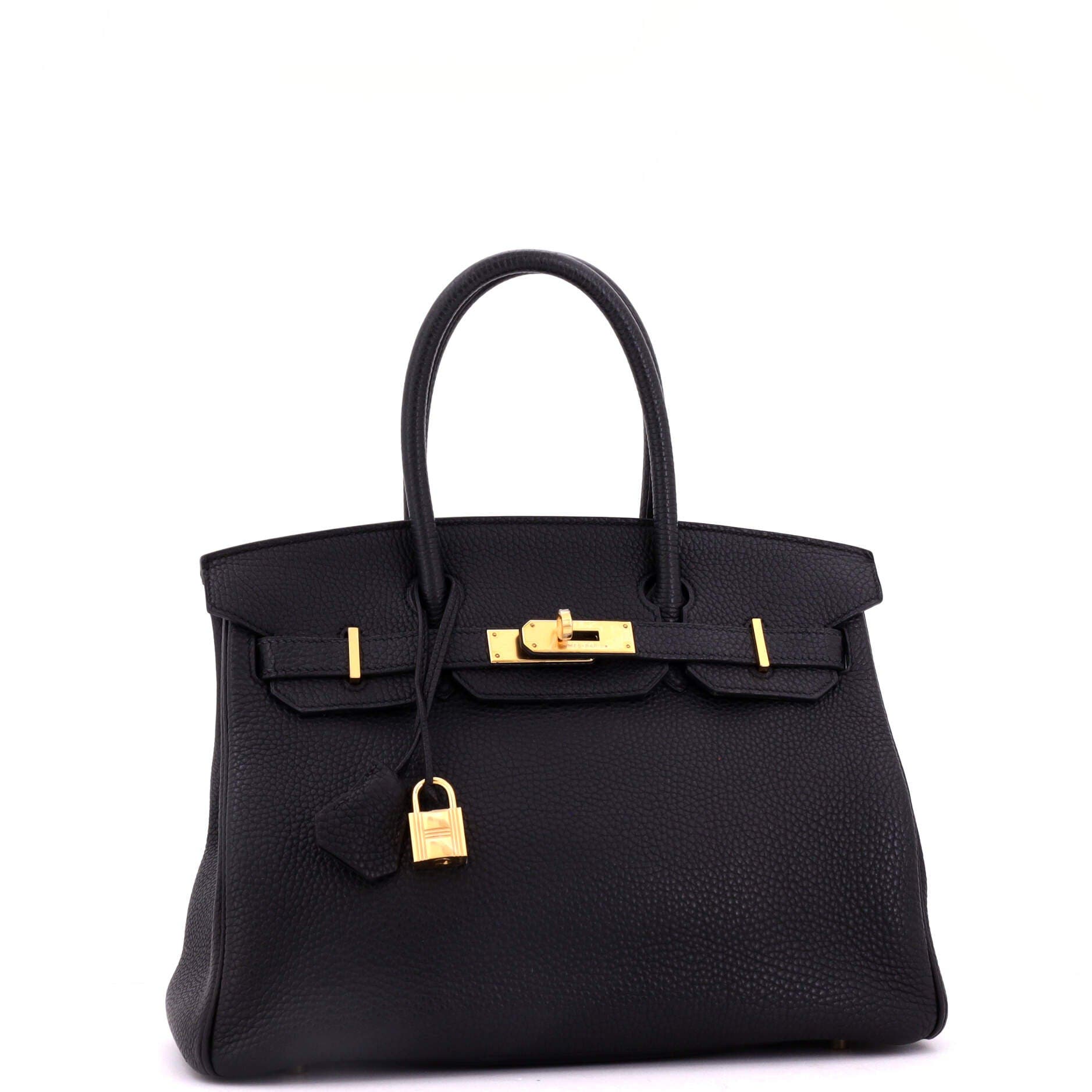Pre-Owned Hermes Birkin Handbag Black Togo with Gold Hardware 30, Alternate, color, Noir
