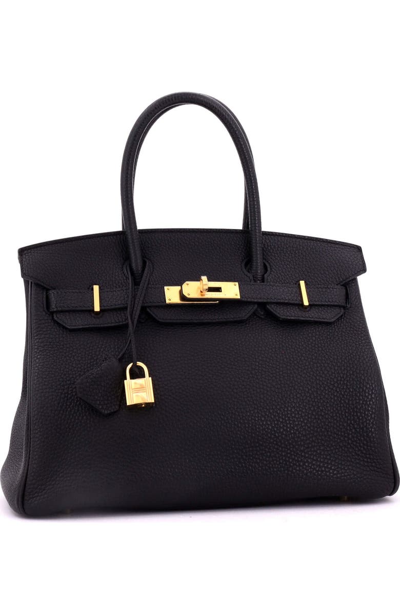 Pre-Owned Hermes Birkin Handbag Black Togo with Gold Hardware 30, Alternate, color, Noir