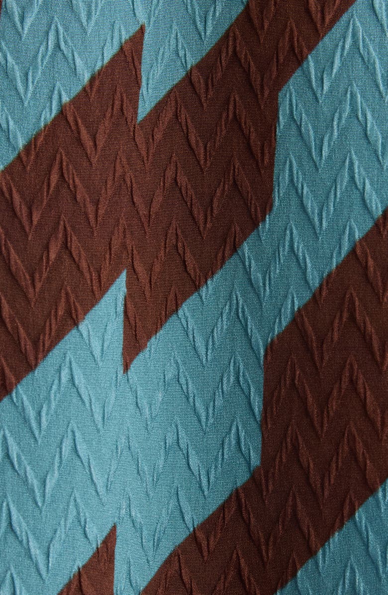 Dries Van Noten Dea Graphic Print Stretch Silk Trapeze Dress, Alternate, color, Raf