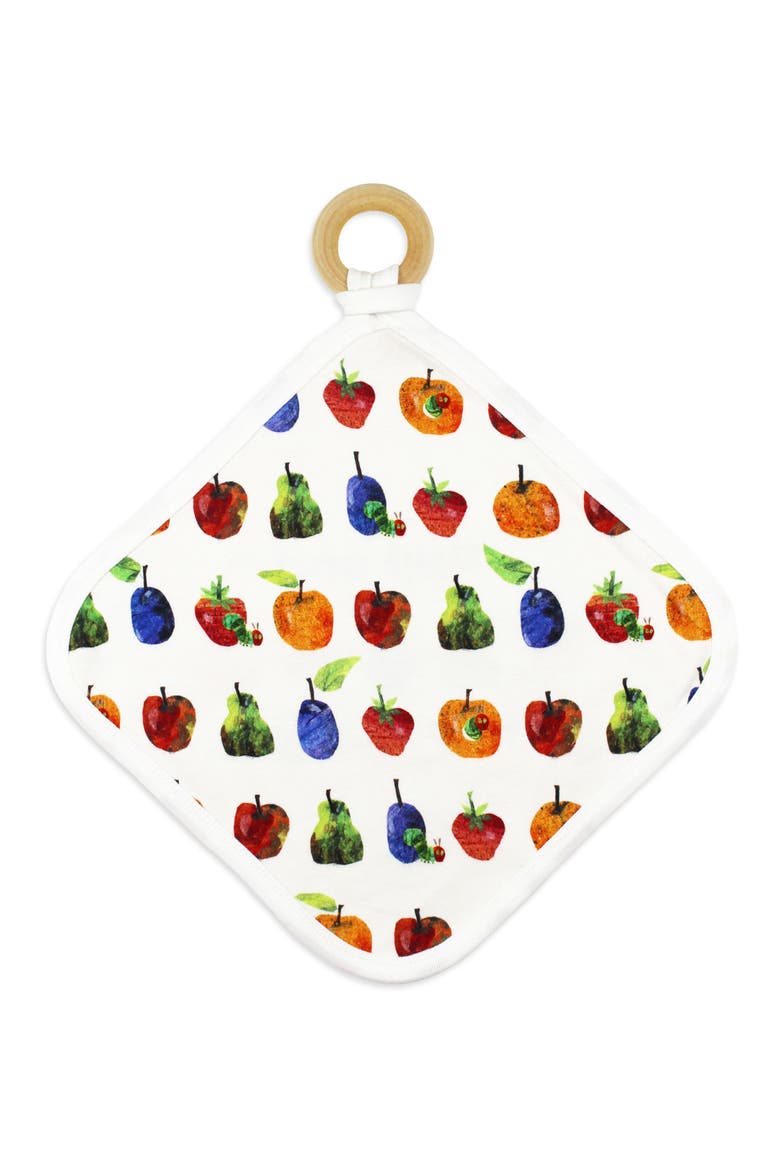 x 'The Very Hungry Caterpillar™' Lovey Organic Cotton Cloth with Removable Teether Ring, Alternate, color, FRUIT