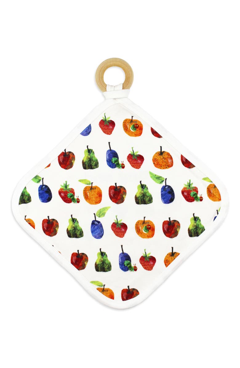 L'ovedbaby x 'The Very Hungry Caterpillar<sup>™</sup>' Lovey Organic Cotton Cloth with Removable Teether Ring, Alternate, color, Fruit