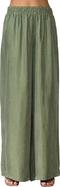 Viens Avec Moi The Riviera Cupro Wide Leg Pants
