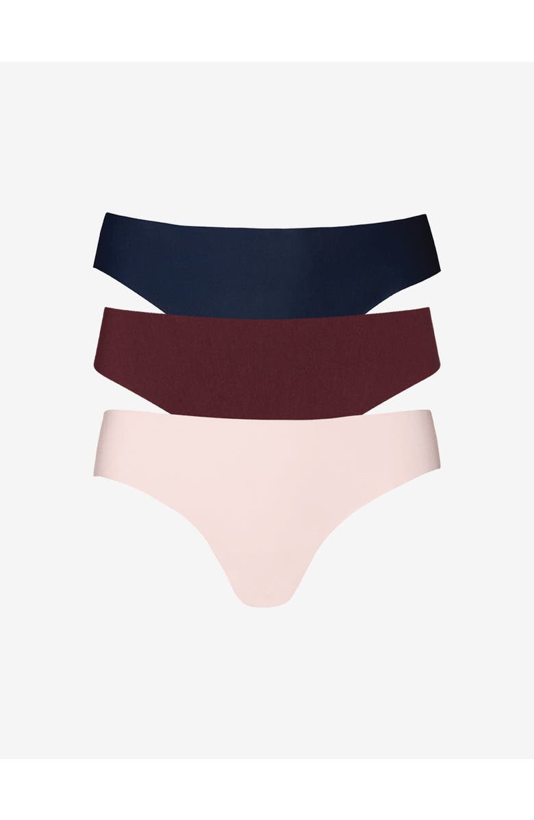 Commando Butter Thong 3-Pack, Alternate, color, Black/Periwinkle Haze/Beige