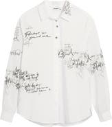 Desigual Paradise Oversize Cotton Button-Up Shirt