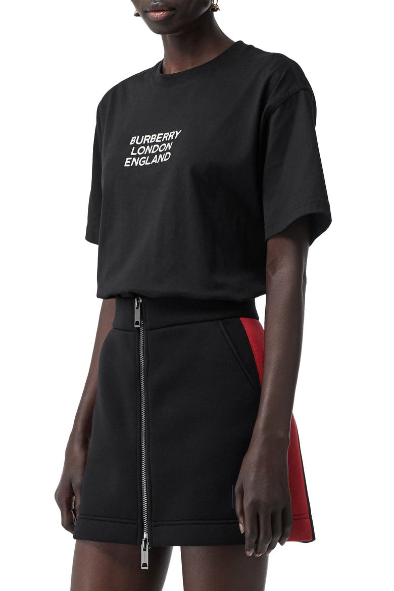 Carrick Logo Embroidered Tee, Alternate, color, BLACK