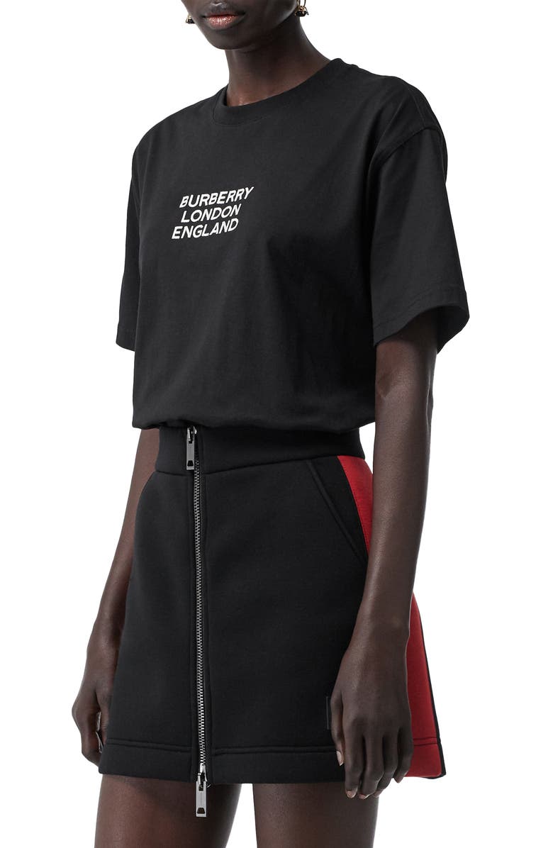 Burberry Carrick Logo Embroidered Tee, Alternate, color,