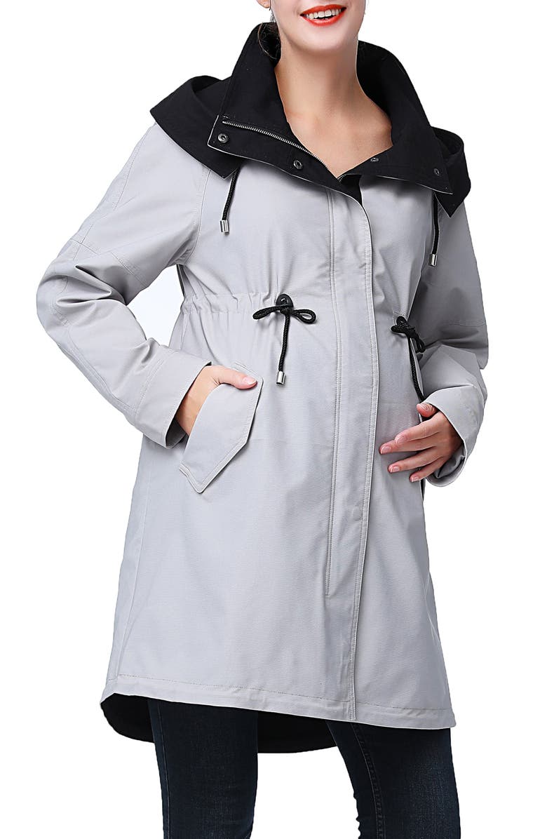 Kimi and Kai Aino Water Repellent Maternity Parka with Removable Hood, Main, color, 