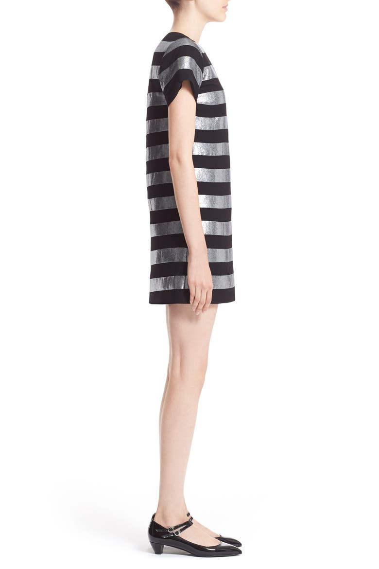 Stripe Lamé Shift Dress, Alternate, color, BLACK MULTI
