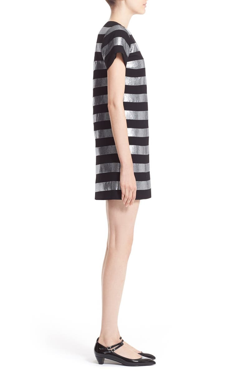 MARC BY MARC JACOBS Stripe Lamé Shift Dress, Alternate, color, 