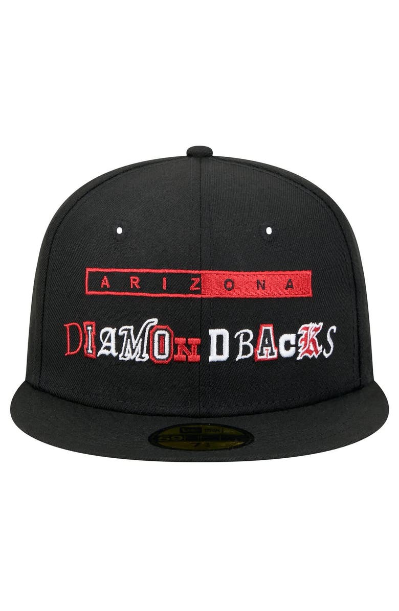 New Era Men's New Era Black Arizona Diamondbacks Ransom 59FIFTY Fitted Hat, Alternate, color, Black