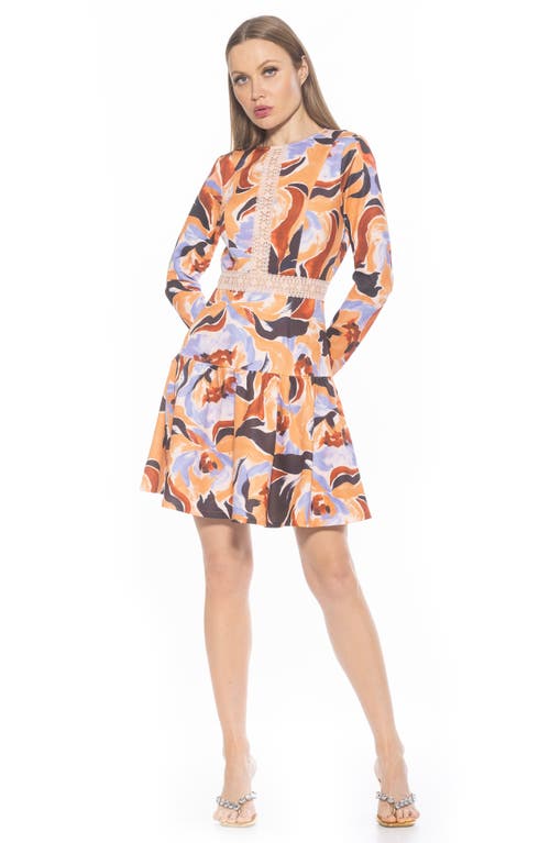 Alexia Admor Alexa Floral Long Sleeve Fit & Flare Dress In Yellow Multi
