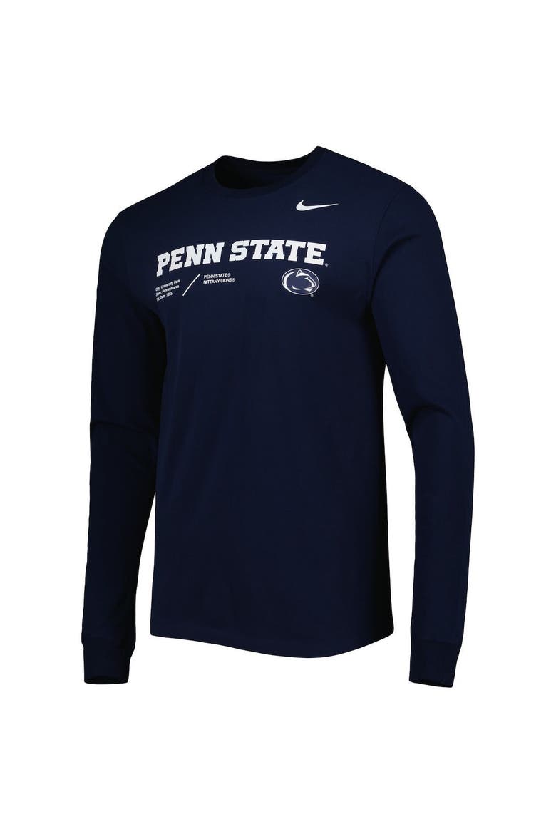 Men's Nike Navy Penn State Nittany Lions Team Practice Performance Long Sleeve T-Shirt, Alternate, color, Navy